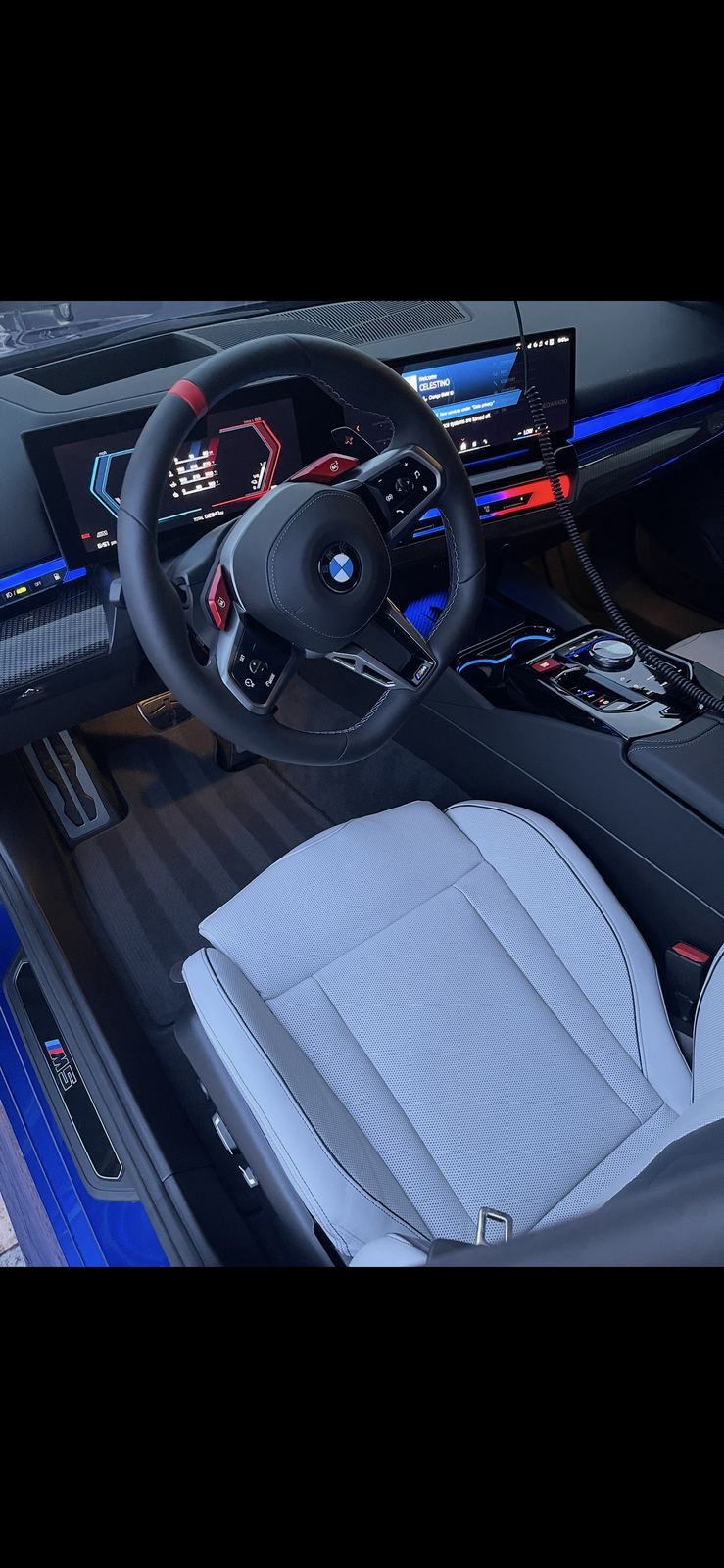 BMW M5 interior after detailing